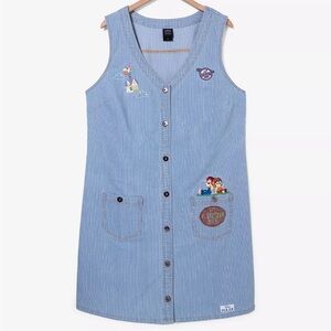 Disney Pixar Up Young Carl & Ellie Denim Plus Size Dress — BoxLunch Exclusive